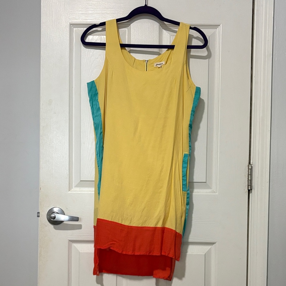 Love Riche Yellow and Purple Dress